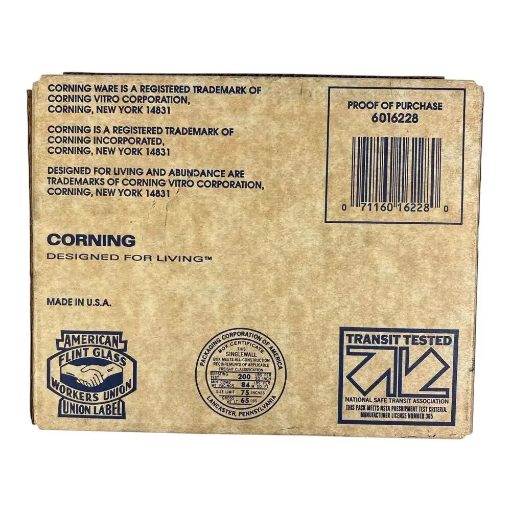 NOS Corning Ware Abundance 1 Qt Casserole Dish A-1-B Factory Sealed Plastic Lid
